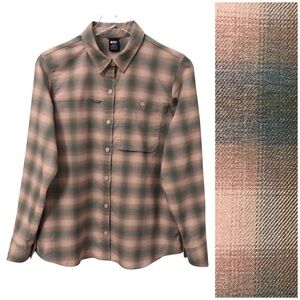 REI | Plaid Long Sleeve Button Up Hiking Shirt Medium